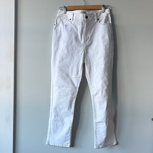 L.L. Bean White Women's Straight-Leg Jeans